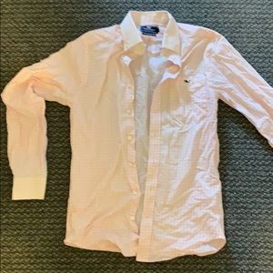 Pink checkered Vineyard Vines button up